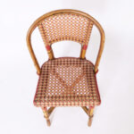 Set of Six Vintage French Bamboo Bistro Chairs