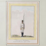 Set of Three Antique Watercolors of Austrian Military Uniforms