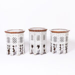 Set of Three Moroccan Mother of Pearl Stands, Priced Individually
