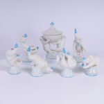 Italian Porcelain Seven Piece Set of Circus Bears by Andrea Spadini