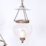 Antique Group of Three Smoke Bell Light Fixtures