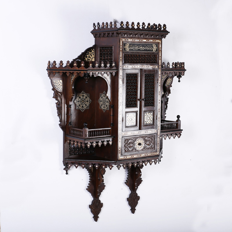 Monumental Inlaid Wall Cabinet