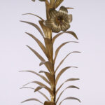 Pair of Tall Italian Brass Floral Garnitures or Sculptures