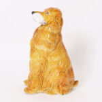 Vintage Italian Glazed Terra Cotta Dog or Cocker Spaniel