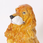 Vintage Italian Glazed Terra Cotta Dog or Cocker Spaniel