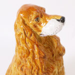 Vintage Italian Glazed Terra Cotta Dog or Cocker Spaniel