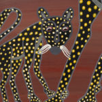 Set of Four African Tingatinga School Paintings on Board of Animals