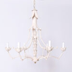 Vintage Italian Tole Faux Bamboo Chandelier or Light Fixture