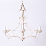 Vintage Italian Tole Faux Bamboo Chandelier or Light Fixture