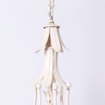 Vintage Italian Tole Faux Bamboo Chandelier or Light Fixture