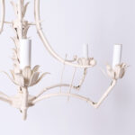 Vintage Italian Tole Faux Bamboo Chandelier or Light Fixture