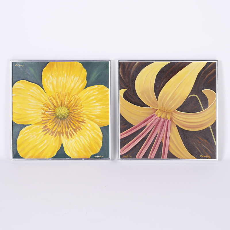 Mid Century Flower Paintings by Dale McFeatters