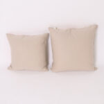 Two Botanical Down Filled Linen Throw Pillows