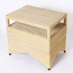Pair of Two Tiered Wicker Stands of Tables from the FS Flores Collection