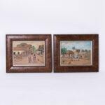 Pair of Mid Century Haitian Watercolors on Paper by D. Duclair