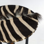 Antique British Colonial Victorian Zebra Top Safari Table