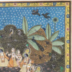 Vintage Anglo Indian Pishhwai Painting of Dancing Krishna