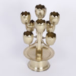 Mid Century Brass Tulip or Lotus Candle Holder
