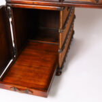 British Colonial Style Faux Luggage Leather Top Desk