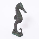 Mid Century Bronze Seahorse Sculpture