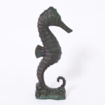 Mid Century Bronze Seahorse Sculpture