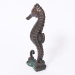 Mid Century Bronze Seahorse Sculpture