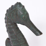 Mid Century Bronze Seahorse Sculpture