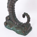 Mid Century Bronze Seahorse Sculpture