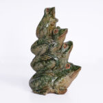 Vintage Chinese Glazed Terra Cotta Stack of Frogs