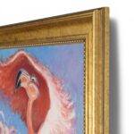 Dan Poole Vintage Dancing Flamingo Painting