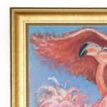 Dan Poole Vintage Dancing Flamingo Painting