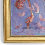 Dan Poole Vintage Dancing Flamingo Painting