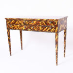 Vintage Faux Tortoise Georgian Style Server or Console Table by Johnson Furniture