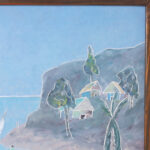 Vintage Haitian Oil Painting on Board by Fritz Lamothe