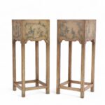 Vintage Pair of Italian Chinoiserie Planters on Stands