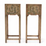 Vintage Pair of Italian Chinoiserie Planters on Stands