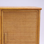 Italian Vintage Faux Bamboo and Grasscloth Credenza or Sideboard