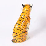 Mid Century Italian Glazed Terracotta Tiger Sculpture