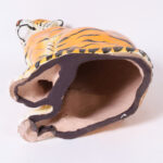 Mid Century Italian Glazed Terracotta Tiger Sculpture