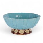 Vintage Italian Majolica Bowl with Seashell Motif