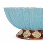 Vintage Italian Majolica Bowl with Seashell Motif