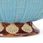 Vintage Italian Majolica Bowl with Seashell Motif