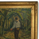 Andrew Roswall Vintage Painting on Board Titled “Harvesting Bananas”