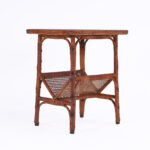 Pair of Vintage Anglo Indian Rattan Stands with Magazine Racks