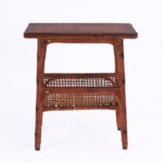 Pair of Vintage Anglo Indian Rattan Stands with Magazine Racks