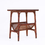 Pair of Vintage Anglo Indian Rattan Stands with Magazine Racks