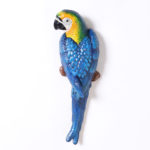 Vintage Pair of Cast Iron Wall Hanging Parrots
