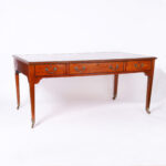 Mid Century Reproduction of Sir Winston Churchill’s Leather Top Partners Desk