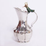 Mid Century Silver Plate Pitcher with a Bird Handle By Los Castillo