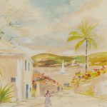 Vintage Watercolor of Bermuda by Alfred Birdsey